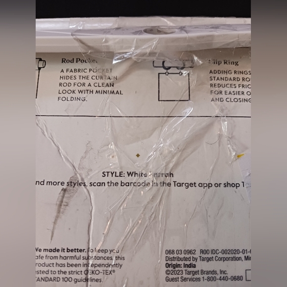 Threshold Cream Farrah Light Filtering Single Curtain Panel 54" x 84" OPEN BOX - Picture 4 of 8